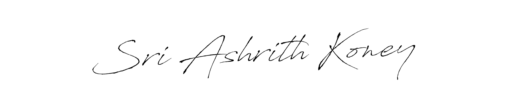 Create a beautiful signature design for name Sri Ashrith Koney. With this signature (Antro_Vectra) fonts, you can make a handwritten signature for free. Sri Ashrith Koney signature style 6 images and pictures png