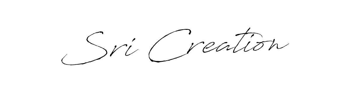 Design your own signature with our free online signature maker. With this signature software, you can create a handwritten (Antro_Vectra) signature for name Sri Creation. Sri Creation signature style 6 images and pictures png