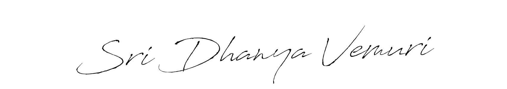 Make a short Sri Dhanya Vemuri signature style. Manage your documents anywhere anytime using Antro_Vectra. Create and add eSignatures, submit forms, share and send files easily. Sri Dhanya Vemuri signature style 6 images and pictures png