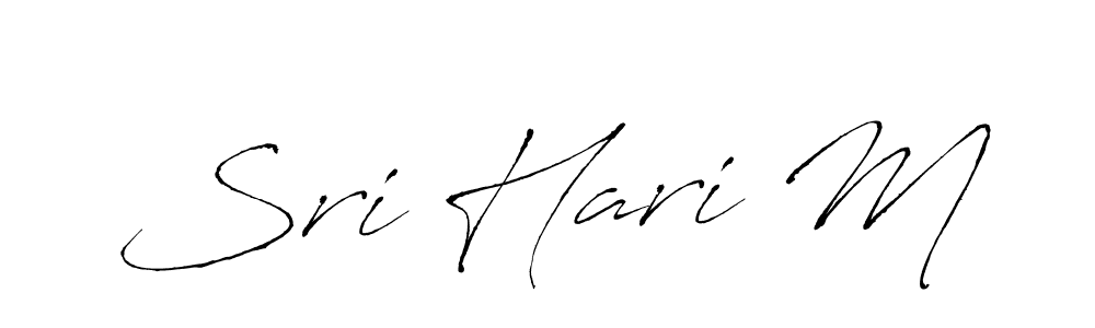 This is the best signature style for the Sri Hari M name. Also you like these signature font (Antro_Vectra). Mix name signature. Sri Hari M signature style 6 images and pictures png
