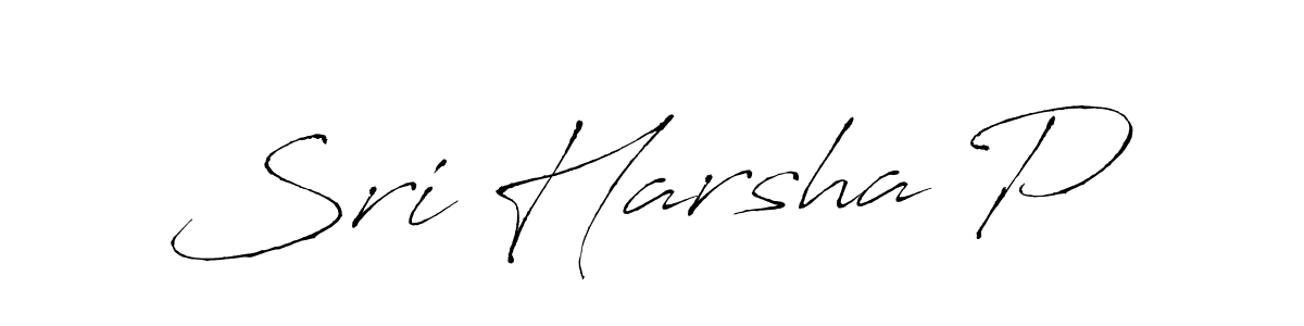 Design your own signature with our free online signature maker. With this signature software, you can create a handwritten (Antro_Vectra) signature for name Sri Harsha P. Sri Harsha P signature style 6 images and pictures png