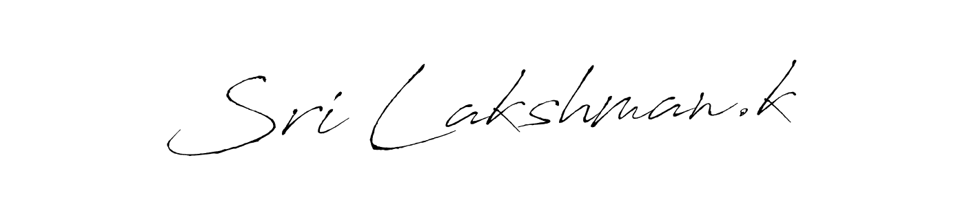 You should practise on your own different ways (Antro_Vectra) to write your name (Sri Lakshman.k) in signature. don't let someone else do it for you. Sri Lakshman.k signature style 6 images and pictures png