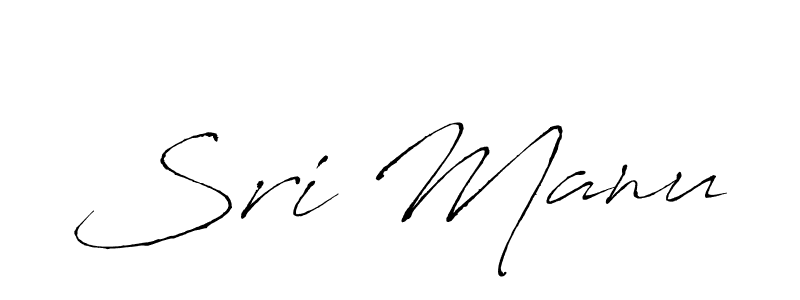 How to make Sri Manu signature? Antro_Vectra is a professional autograph style. Create handwritten signature for Sri Manu name. Sri Manu signature style 6 images and pictures png