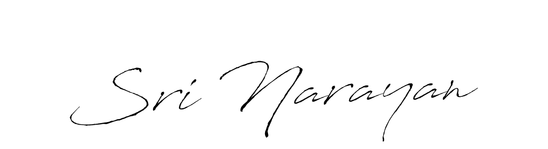 Design your own signature with our free online signature maker. With this signature software, you can create a handwritten (Antro_Vectra) signature for name Sri Narayan. Sri Narayan signature style 6 images and pictures png