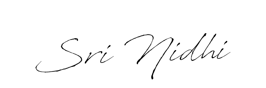 Also You can easily find your signature by using the search form. We will create Sri Nidhi name handwritten signature images for you free of cost using Antro_Vectra sign style. Sri Nidhi signature style 6 images and pictures png