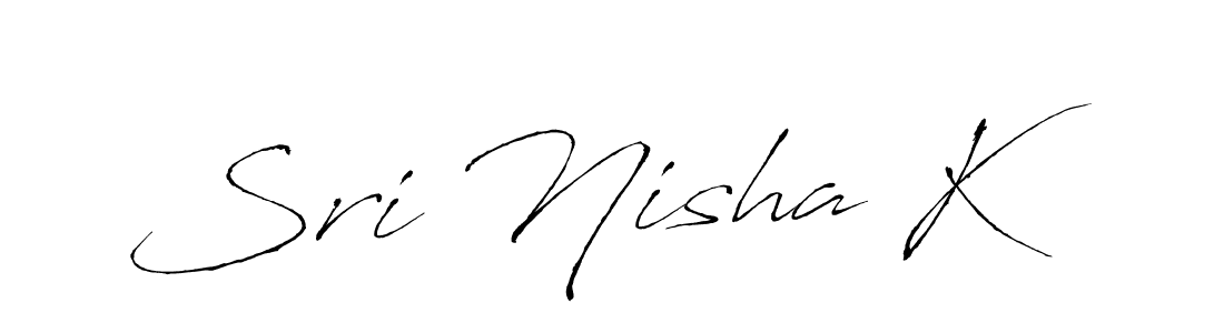 This is the best signature style for the Sri Nisha K name. Also you like these signature font (Antro_Vectra). Mix name signature. Sri Nisha K signature style 6 images and pictures png