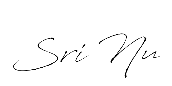 You should practise on your own different ways (Antro_Vectra) to write your name (Sri Nu) in signature. don't let someone else do it for you. Sri Nu signature style 6 images and pictures png