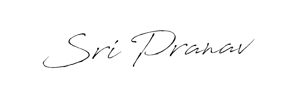 How to make Sri Pranav signature? Antro_Vectra is a professional autograph style. Create handwritten signature for Sri Pranav name. Sri Pranav signature style 6 images and pictures png