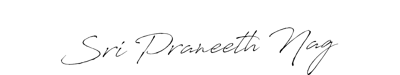 How to make Sri Praneeth Nag name signature. Use Antro_Vectra style for creating short signs online. This is the latest handwritten sign. Sri Praneeth Nag signature style 6 images and pictures png