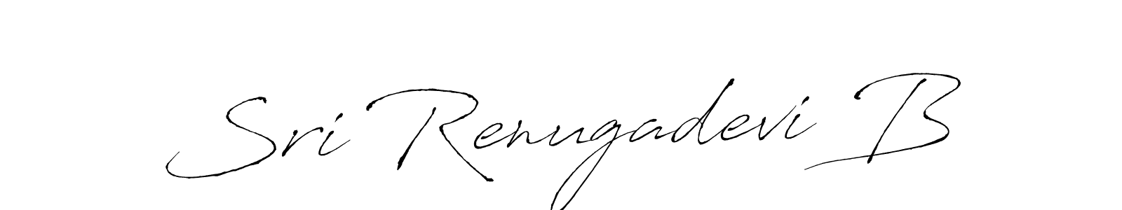 The best way (Antro_Vectra) to make a short signature is to pick only two or three words in your name. The name Sri Renugadevi B include a total of six letters. For converting this name. Sri Renugadevi B signature style 6 images and pictures png
