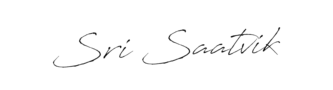 How to make Sri Saatvik name signature. Use Antro_Vectra style for creating short signs online. This is the latest handwritten sign. Sri Saatvik signature style 6 images and pictures png