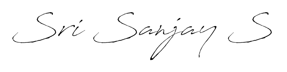 Achieve flawless digital penmanship with Sri Sanjay S name in Antro_Vectra font. The perfect tool for creating online signatures. Sri Sanjay S signature style 6 images and pictures png