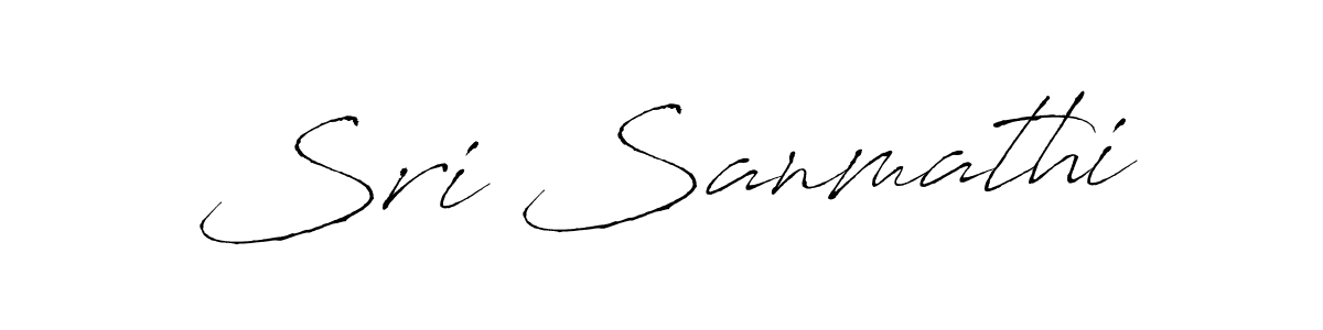 The best way (Antro_Vectra) to make a short signature is to pick only two or three words in your name. The name Sri Sanmathi include a total of six letters. For converting this name. Sri Sanmathi signature style 6 images and pictures png