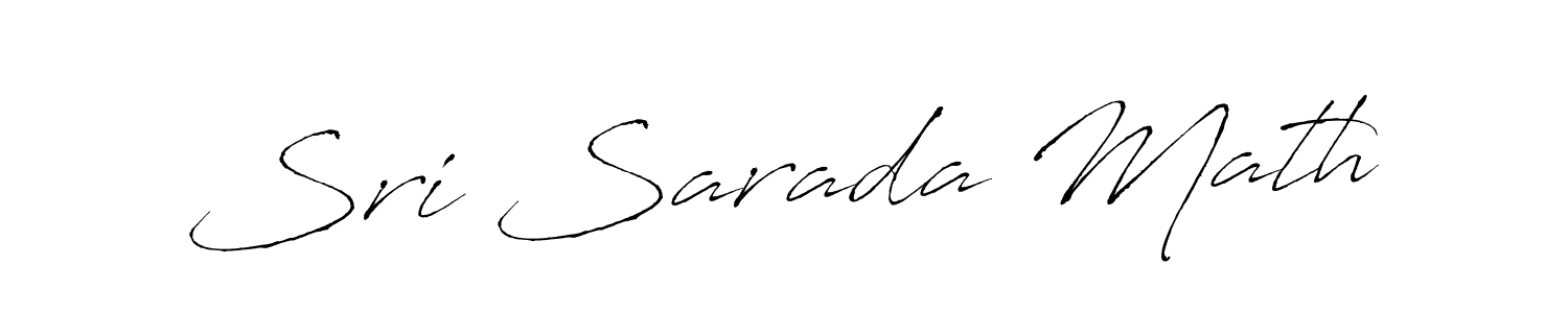 How to make Sri Sarada Math name signature. Use Antro_Vectra style for creating short signs online. This is the latest handwritten sign. Sri Sarada Math signature style 6 images and pictures png