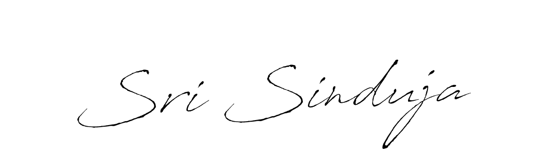 How to make Sri Sinduja name signature. Use Antro_Vectra style for creating short signs online. This is the latest handwritten sign. Sri Sinduja signature style 6 images and pictures png