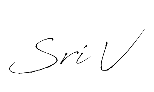 Also we have Sri V name is the best signature style. Create professional handwritten signature collection using Antro_Vectra autograph style. Sri V signature style 6 images and pictures png