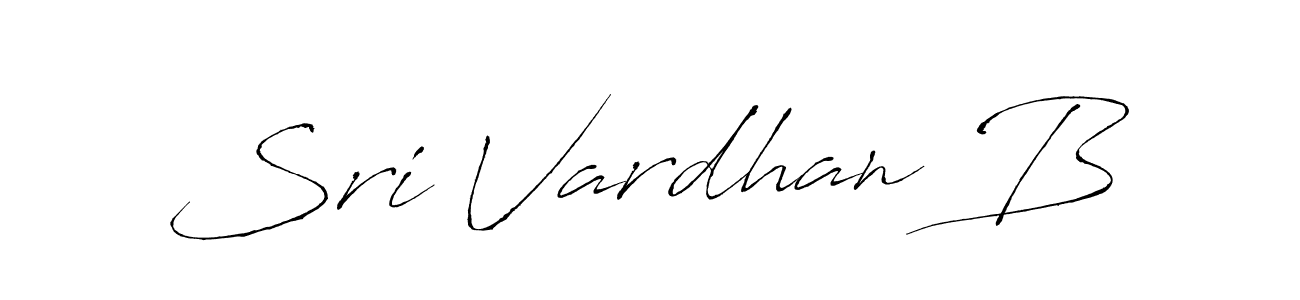 The best way (Antro_Vectra) to make a short signature is to pick only two or three words in your name. The name Sri Vardhan B include a total of six letters. For converting this name. Sri Vardhan B signature style 6 images and pictures png