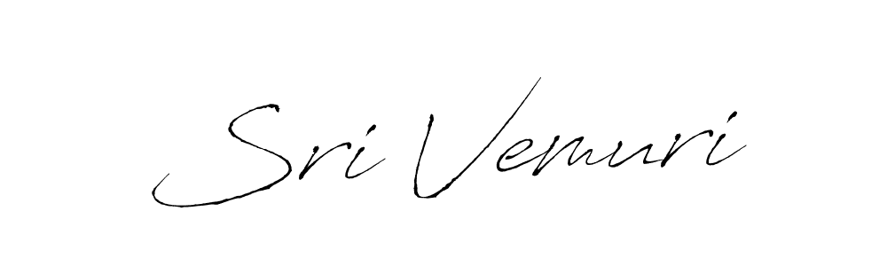 Sri Vemuri stylish signature style. Best Handwritten Sign (Antro_Vectra) for my name. Handwritten Signature Collection Ideas for my name Sri Vemuri. Sri Vemuri signature style 6 images and pictures png
