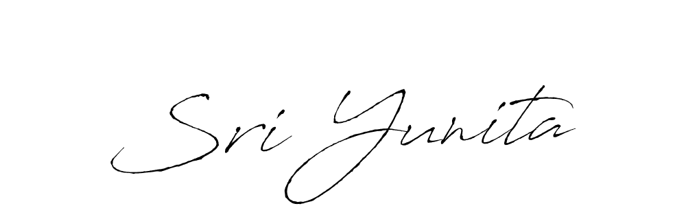 Create a beautiful signature design for name Sri Yunita. With this signature (Antro_Vectra) fonts, you can make a handwritten signature for free. Sri Yunita signature style 6 images and pictures png