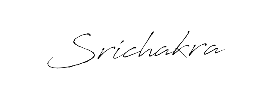 Design your own signature with our free online signature maker. With this signature software, you can create a handwritten (Antro_Vectra) signature for name Srichakra. Srichakra signature style 6 images and pictures png