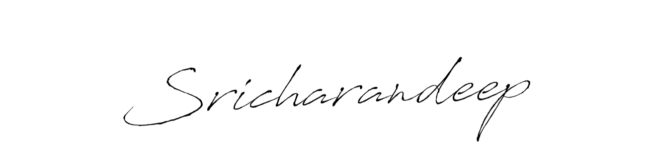 How to make Sricharandeep name signature. Use Antro_Vectra style for creating short signs online. This is the latest handwritten sign. Sricharandeep signature style 6 images and pictures png