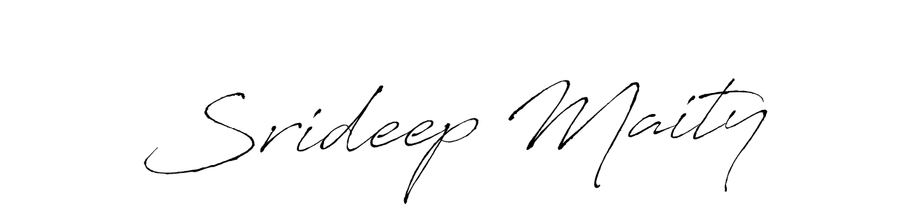 How to make Srideep Maity name signature. Use Antro_Vectra style for creating short signs online. This is the latest handwritten sign. Srideep Maity signature style 6 images and pictures png