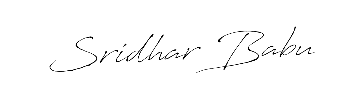 Make a beautiful signature design for name Sridhar Babu. With this signature (Antro_Vectra) style, you can create a handwritten signature for free. Sridhar Babu signature style 6 images and pictures png