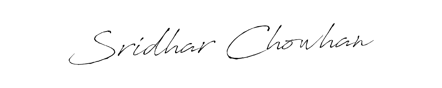 Create a beautiful signature design for name Sridhar Chowhan. With this signature (Antro_Vectra) fonts, you can make a handwritten signature for free. Sridhar Chowhan signature style 6 images and pictures png