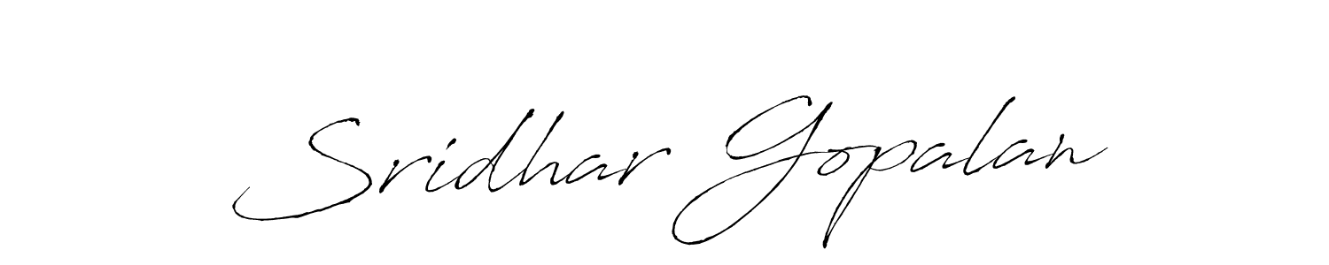 Sridhar Gopalan stylish signature style. Best Handwritten Sign (Antro_Vectra) for my name. Handwritten Signature Collection Ideas for my name Sridhar Gopalan. Sridhar Gopalan signature style 6 images and pictures png