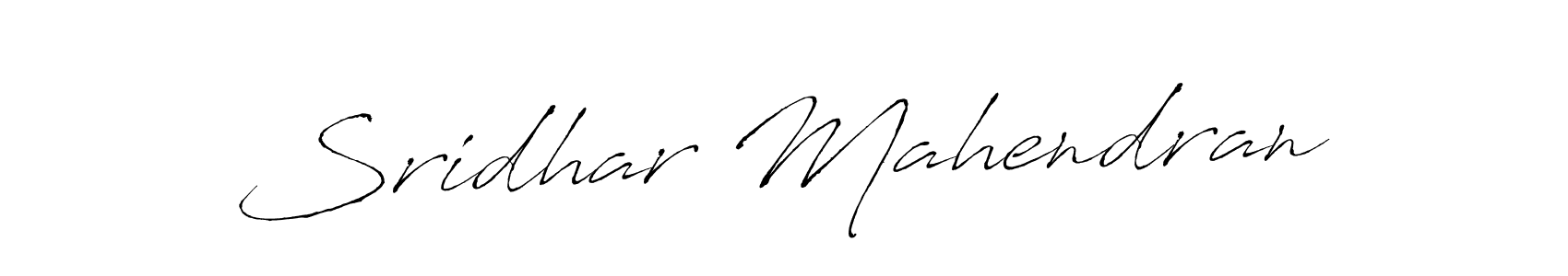 How to make Sridhar Mahendran name signature. Use Antro_Vectra style for creating short signs online. This is the latest handwritten sign. Sridhar Mahendran signature style 6 images and pictures png