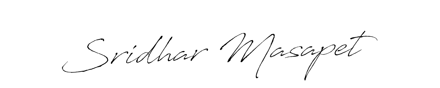 Similarly Antro_Vectra is the best handwritten signature design. Signature creator online .You can use it as an online autograph creator for name Sridhar Masapet. Sridhar Masapet signature style 6 images and pictures png