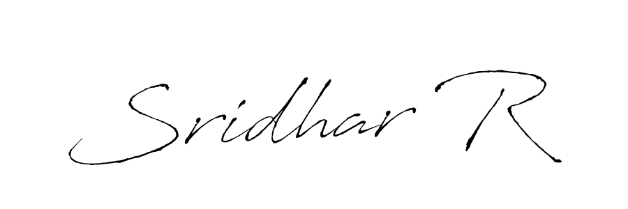 How to make Sridhar R signature? Antro_Vectra is a professional autograph style. Create handwritten signature for Sridhar R name. Sridhar R signature style 6 images and pictures png