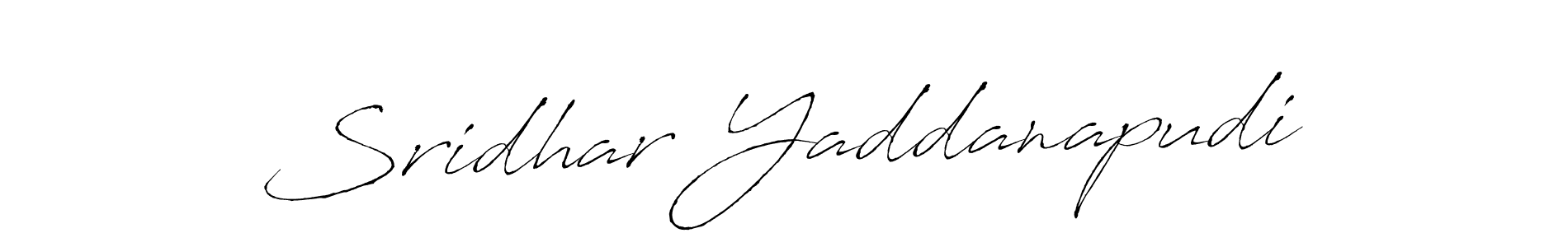 Make a beautiful signature design for name Sridhar Yaddanapudi. With this signature (Antro_Vectra) style, you can create a handwritten signature for free. Sridhar Yaddanapudi signature style 6 images and pictures png