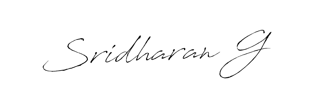 Sridharan G stylish signature style. Best Handwritten Sign (Antro_Vectra) for my name. Handwritten Signature Collection Ideas for my name Sridharan G. Sridharan G signature style 6 images and pictures png