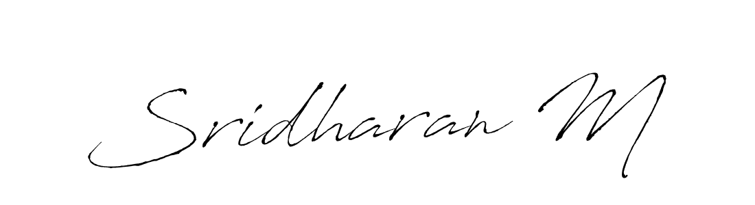 Design your own signature with our free online signature maker. With this signature software, you can create a handwritten (Antro_Vectra) signature for name Sridharan M. Sridharan M signature style 6 images and pictures png