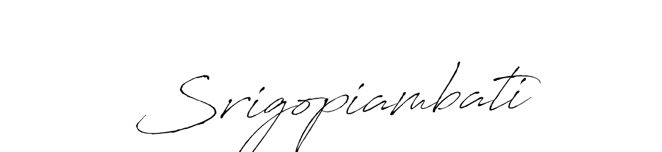 Antro_Vectra is a professional signature style that is perfect for those who want to add a touch of class to their signature. It is also a great choice for those who want to make their signature more unique. Get Srigopiambati name to fancy signature for free. Srigopiambati signature style 6 images and pictures png