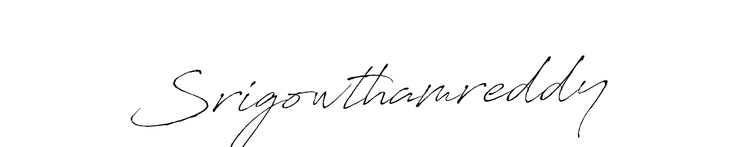 Also You can easily find your signature by using the search form. We will create Srigowthamreddy name handwritten signature images for you free of cost using Antro_Vectra sign style. Srigowthamreddy signature style 6 images and pictures png
