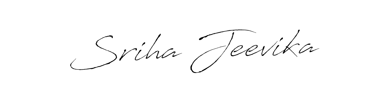 The best way (Antro_Vectra) to make a short signature is to pick only two or three words in your name. The name Sriha Jeevika include a total of six letters. For converting this name. Sriha Jeevika signature style 6 images and pictures png