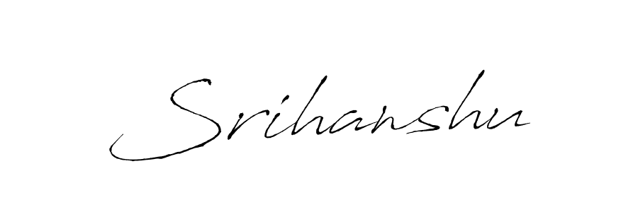 Srihanshu stylish signature style. Best Handwritten Sign (Antro_Vectra) for my name. Handwritten Signature Collection Ideas for my name Srihanshu. Srihanshu signature style 6 images and pictures png