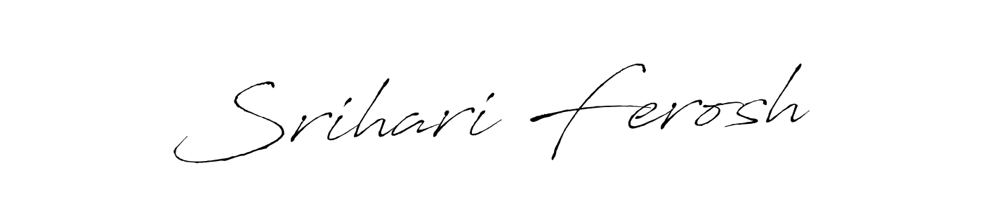 Use a signature maker to create a handwritten signature online. With this signature software, you can design (Antro_Vectra) your own signature for name Srihari Ferosh. Srihari Ferosh signature style 6 images and pictures png