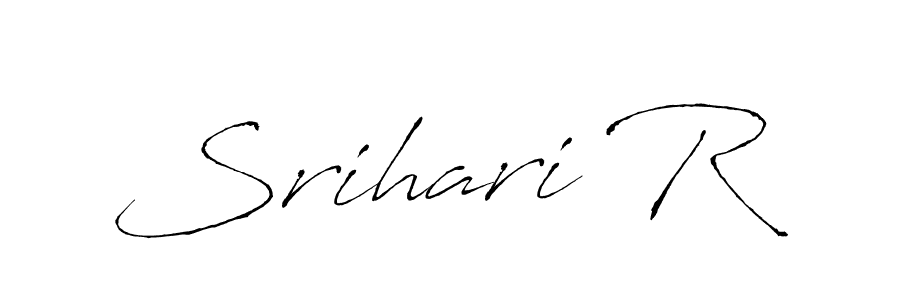 Make a beautiful signature design for name Srihari R. With this signature (Antro_Vectra) style, you can create a handwritten signature for free. Srihari R signature style 6 images and pictures png