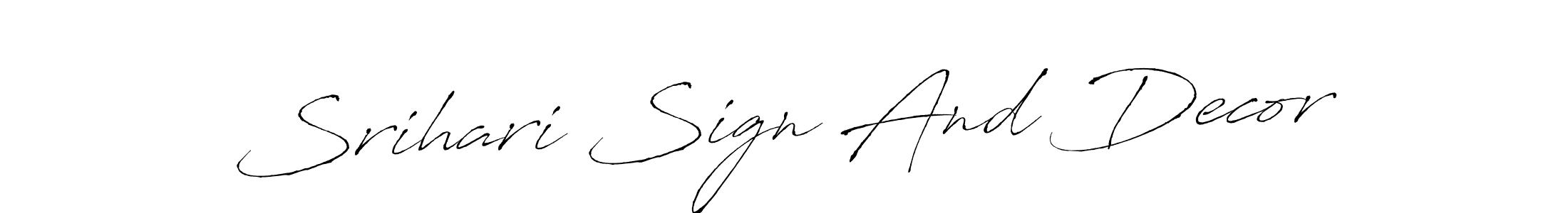 You should practise on your own different ways (Antro_Vectra) to write your name (Srihari Sign And Decor) in signature. don't let someone else do it for you. Srihari Sign And Decor signature style 6 images and pictures png