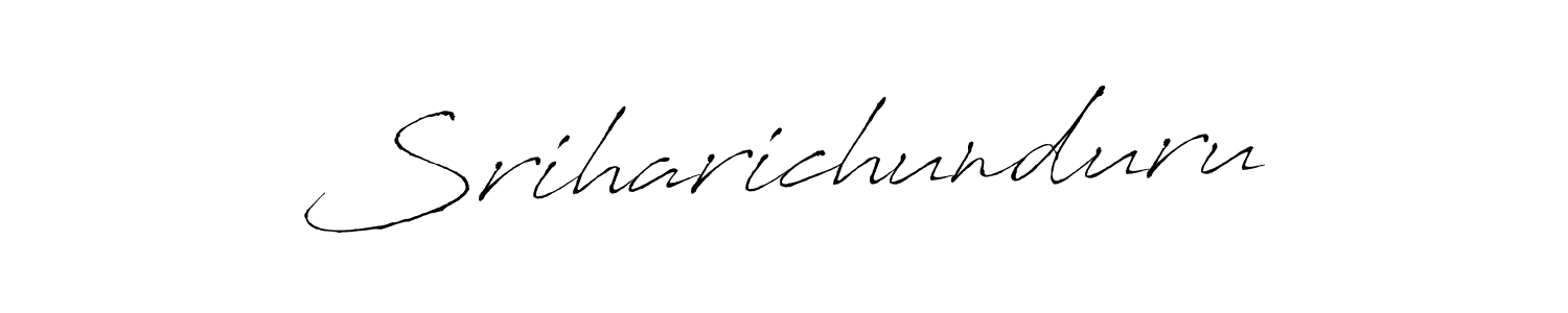 Make a beautiful signature design for name Sriharichunduru. With this signature (Antro_Vectra) style, you can create a handwritten signature for free. Sriharichunduru signature style 6 images and pictures png