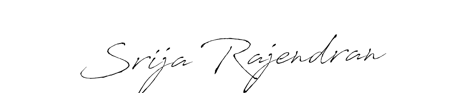 How to make Srija Rajendran name signature. Use Antro_Vectra style for creating short signs online. This is the latest handwritten sign. Srija Rajendran signature style 6 images and pictures png