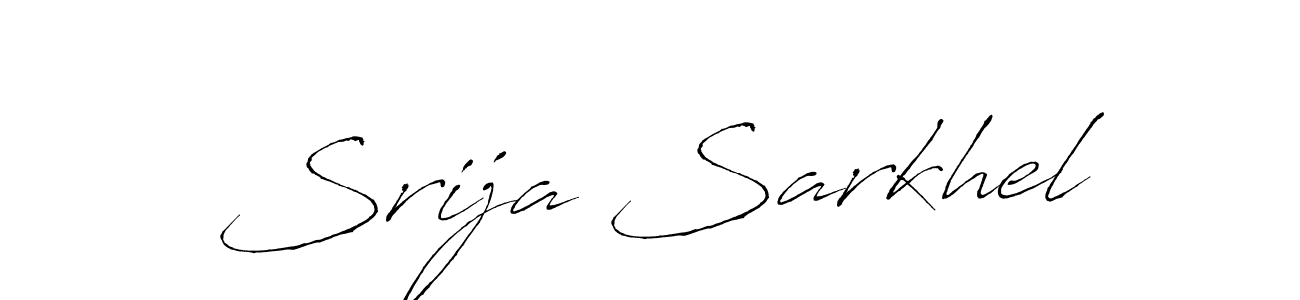 Create a beautiful signature design for name Srija Sarkhel. With this signature (Antro_Vectra) fonts, you can make a handwritten signature for free. Srija Sarkhel signature style 6 images and pictures png