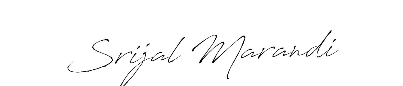 How to make Srijal Marandi name signature. Use Antro_Vectra style for creating short signs online. This is the latest handwritten sign. Srijal Marandi signature style 6 images and pictures png