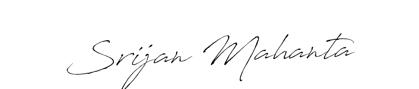 Make a beautiful signature design for name Srijan Mahanta. With this signature (Antro_Vectra) style, you can create a handwritten signature for free. Srijan Mahanta signature style 6 images and pictures png
