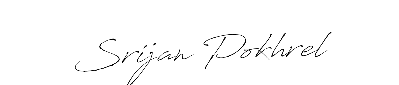 Make a beautiful signature design for name Srijan Pokhrel. With this signature (Antro_Vectra) style, you can create a handwritten signature for free. Srijan Pokhrel signature style 6 images and pictures png