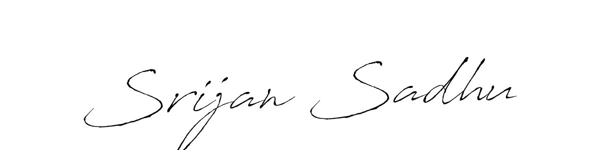 How to make Srijan Sadhu name signature. Use Antro_Vectra style for creating short signs online. This is the latest handwritten sign. Srijan Sadhu signature style 6 images and pictures png