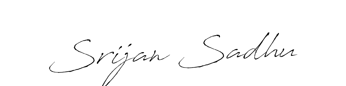 How to make Srijan Sadhu name signature. Use Antro_Vectra style for creating short signs online. This is the latest handwritten sign. Srijan Sadhu signature style 6 images and pictures png